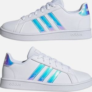 adidas FW1274 Unisex Kids Grand Court K White Size 11k